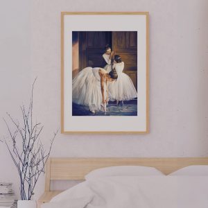 Ballerina plakat malet med munden af kunstner Walery Siejtbatalow