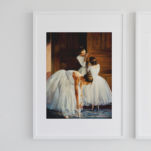 Ballerina plakat malet med munden af kunstner Walery Siejtbatalow