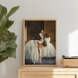 Ballerina plakat malet med munden af kunstner Walery Siejtbatalow