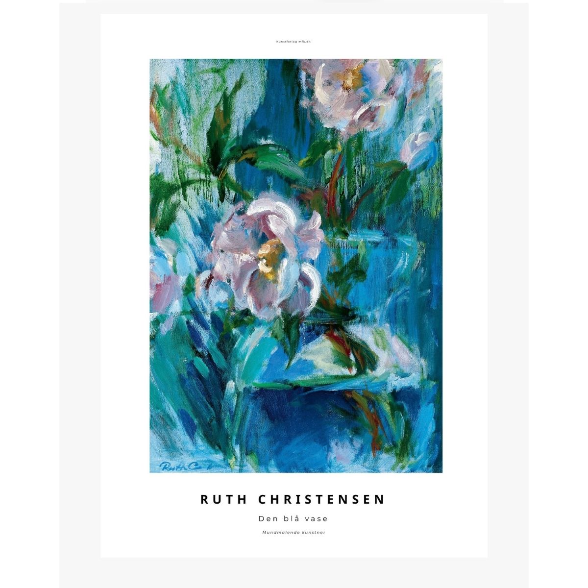 Den blå vase kunstplakat