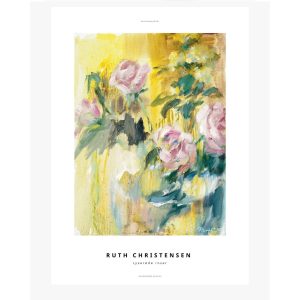 Lyserøde roser kunstplakat