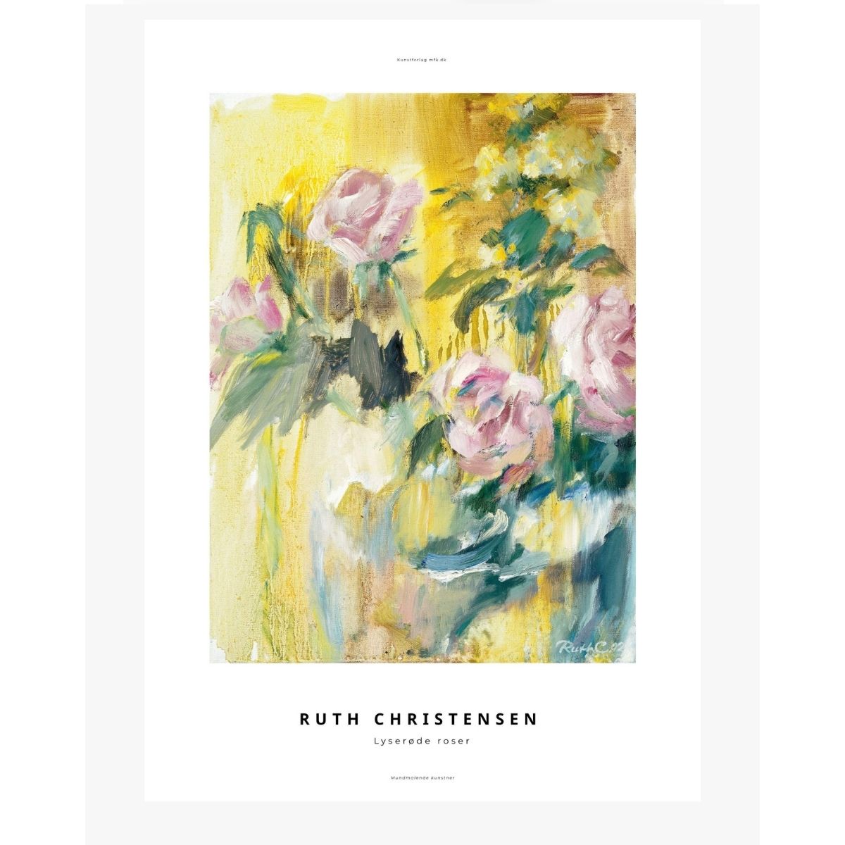 Lyserøde roser kunstplakat